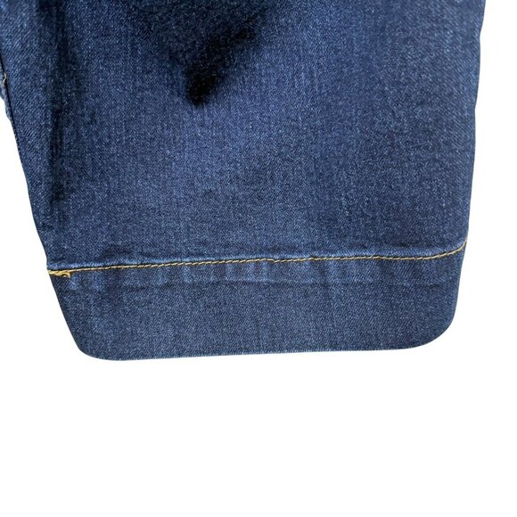LANE BRYANT Capri Jeans Size 14 Blue Denim Bermuda Shorts Stretch Slimming - Picture 7 of 9